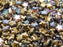 50 pcs Star Beads, 8 mm, Czech Glass, Crystal Golden Rainbow