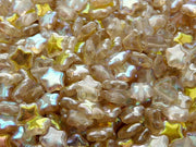 50 pcs 50 pcs Star Beads 8 mm Crystal Lemon Rainbow Czech Glass Yellow Multicolored