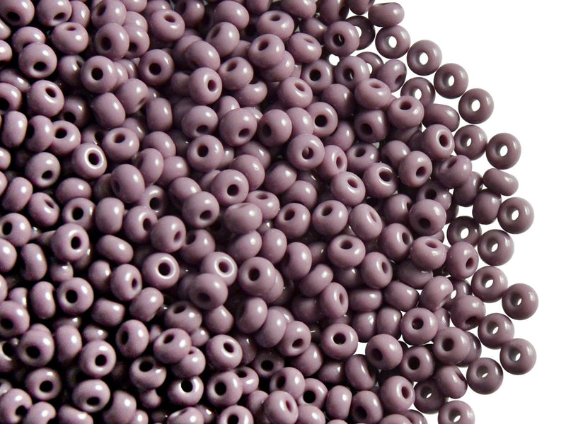 20 g 8/0 Seed Beads Preciosa Ornela, Dark Lavender Opaque, Czech Glass