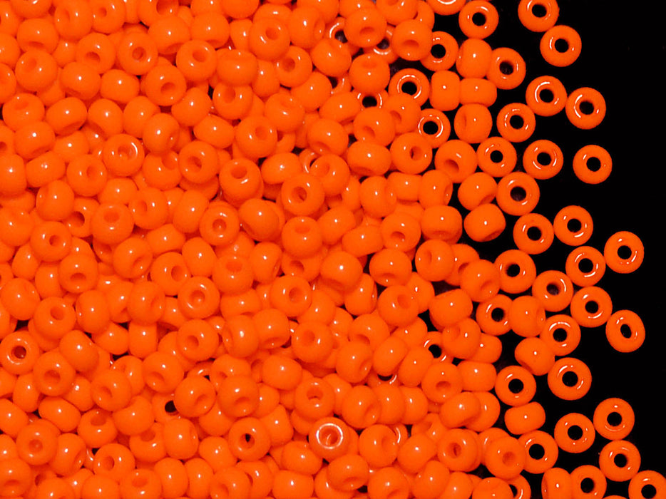 20 g 8/0 Seed Beads Preciosa Ornela, Orange Opaque, Czech Glass —  ScaraBeads US