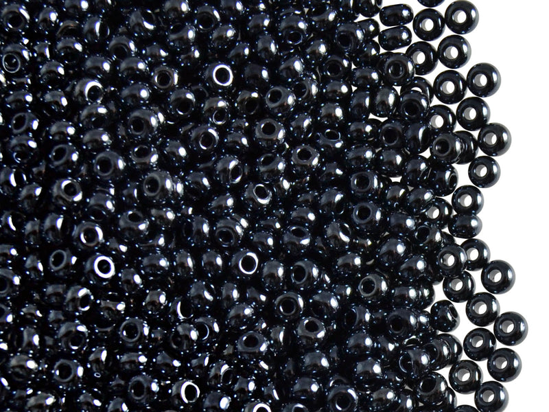 20 g 8/0 Seed Beads Preciosa Ornela, Hematite (Gray) Opaque, Czech Glass
