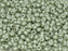20 g 8/0 Seed Beads, Chalk White Mint Luster, Czech Glass