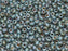 20 g 8/0 Seed Beads, Chalk White Blue Luster, Czech Glass