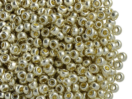 20 g 8/0 Seed Beads, Champagne Metallic, Czech Glass