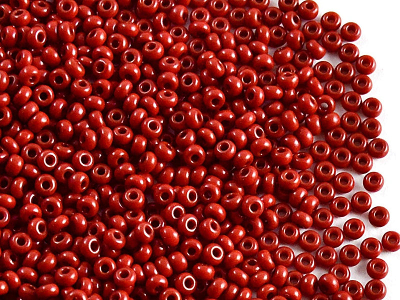 20 g 9/0 Seed Beads Preciosa Ornela, Vinous Natural Opaque, Czech Glass