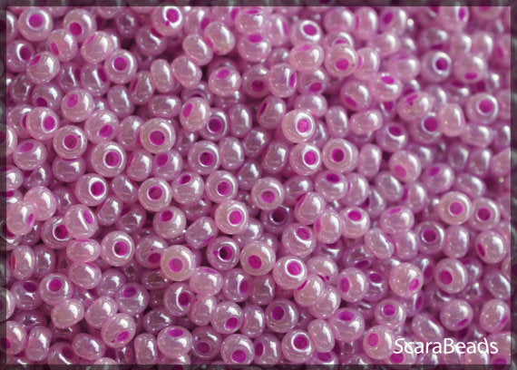 20 g 9/0 Seed Beads Preciosa Ornela, Pearl Light Purple, Czech Glass