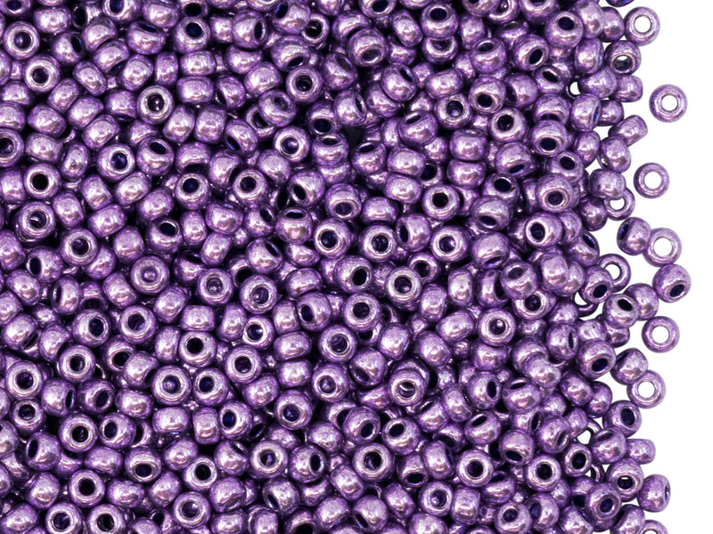 20 g 9/0 Seed Beads Preciosa Ornela, Purple Terra Metallic, Czech Glass