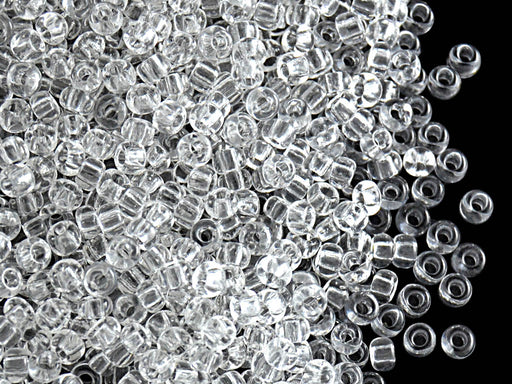 20 g 9/0 Seed Beads Preciosa Ornela, Crystal Transparent, Czech Glass