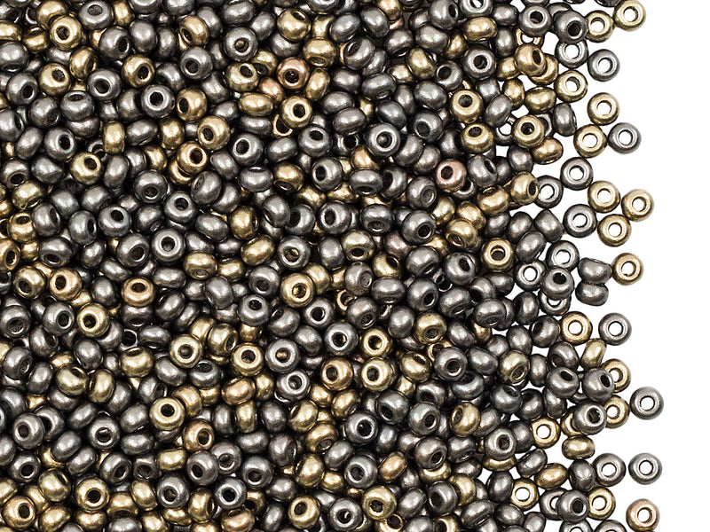 20 g 9/0 Seed Beads Preciosa Ornela, Czech Glass, Zinc Iris