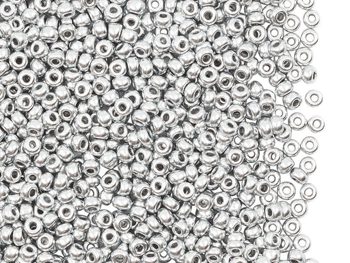 20 g 9/0 Seed Beads Preciosa Ornela, Czech Glass, Aluminum (Silver Matte)