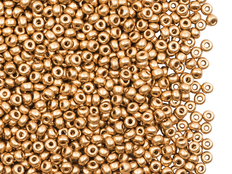 20 g 9/0 Seed Beads Preciosa Ornela, Czech Glass, Aztec Gold