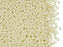 Rocailles Seed Beads 9/0, Pastel White Pearl, Czech Glass