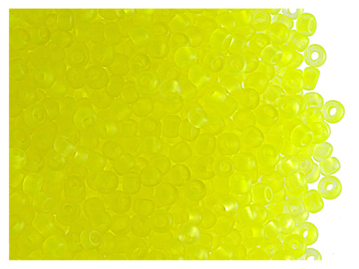 20 g 9/0 Seed Beads Preciosa Ornela, NEON Yellow Matte, Czech Glass