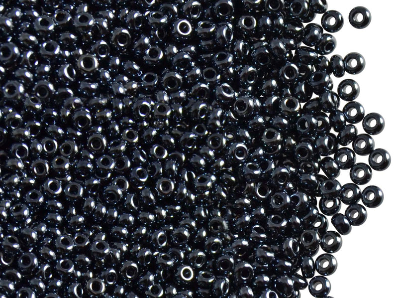 20 g 9/0 Seed Beads Preciosa Ornela, Hematite (Gray), Czech Glass