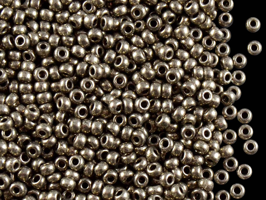 20 g 9/0 Seed Beads Preciosa Ornela, Brown Metallic, Czech Glass