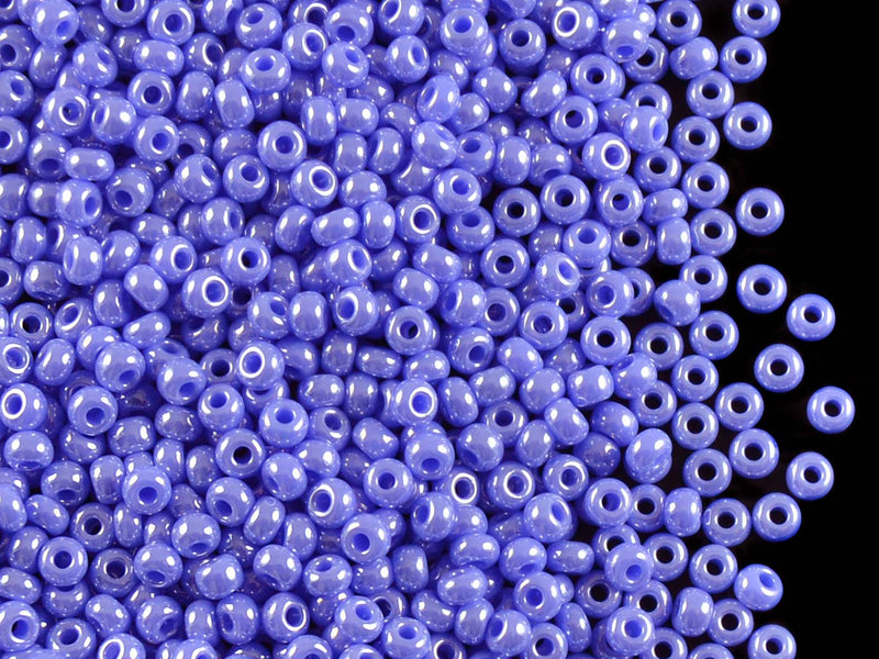 20 g 9/0 Seed Beads Preciosa Ornela, Opaque Blue Luster, Czech Glass