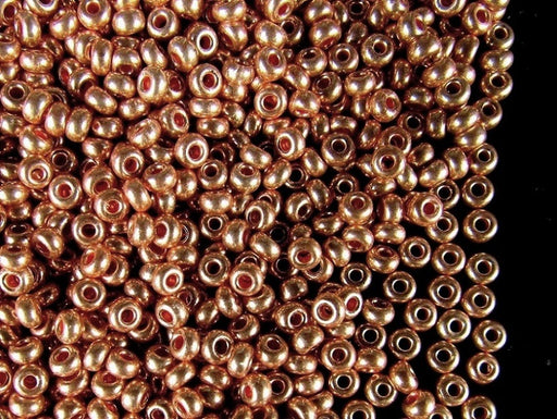 20 g 9/0 Seed Beads Preciosa Ornela, Copper Terra Metallic, Czech Glass