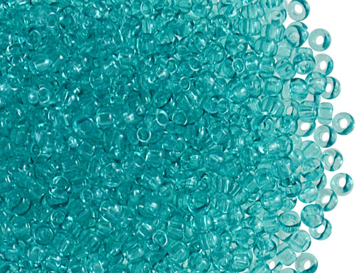 20 g 9/0 Seed Beads Preciosa Ornela, Transparent Light Blue Solgel Colored, Czech Glass