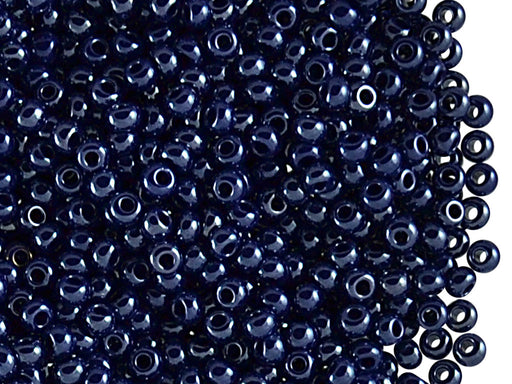 20 g 9/0 Seed Beads Preciosa Ornela, Opaque Sapphire Luster, Czech Glass