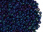 20 g 9/0 Seed Beads Preciosa Ornela, Blue Iris Metallic, Czech Glass
