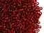 20 g 9/0 Seed Beads Preciosa Ornela, Light Red Transparent Silver Lined, Czech Glass