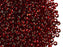 20 g 9/0 Seed Beads Preciosa Ornela, Dark Red Transparent Silver Lined, Czech Glass