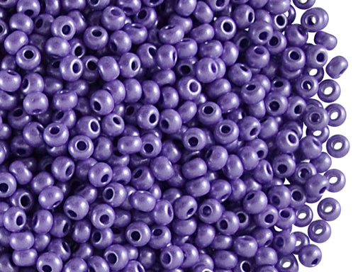 20 g 9/0 Seed Beads Preciosa Ornela, Shiny Violet (Lilac Opaque Matt Pearl), Czech Glass
