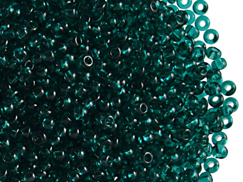 20 g 9/0 Seed Beads Preciosa Ornela, Transparent Aqua, Czech Glass