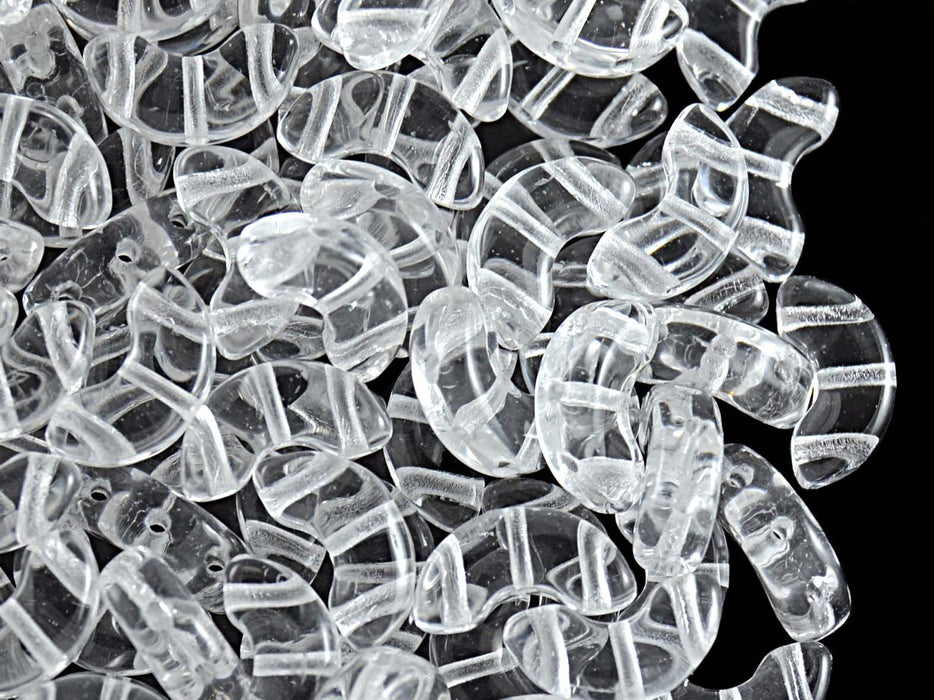 Arcos® par Puca® Beads 5x10 mm 3 Holes Crystal Czech Glass Clear