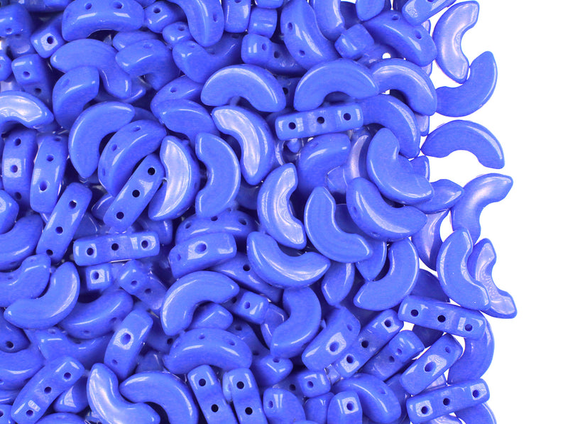 25 pcs Arcos® Par Puca® 3-hole Beads, 5x10mm, Sapphire, Czech Glass