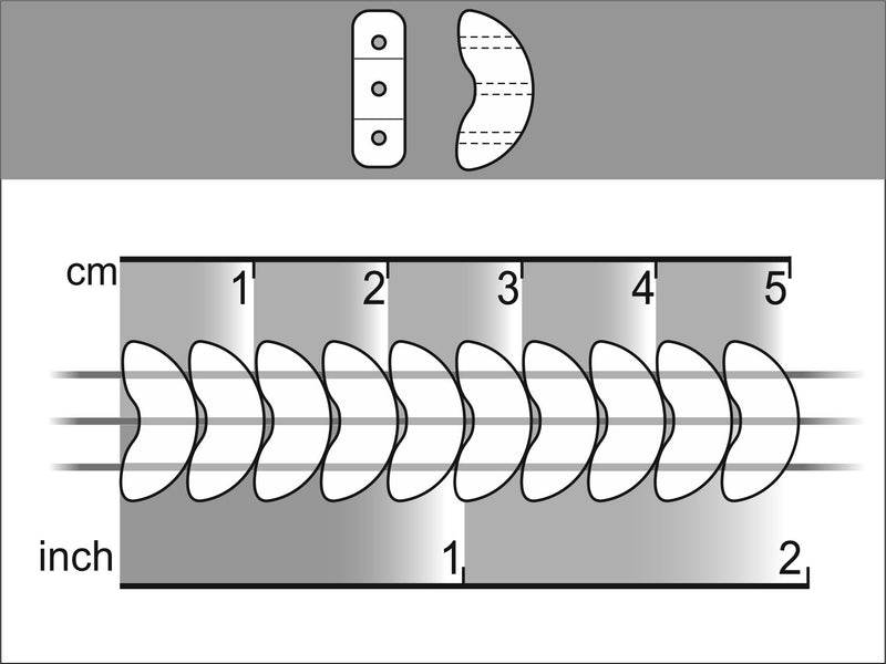 25 pcs Arcos® Par Puca® 3-hole Beads, 5x10mm, Alabaster Pastel Light Brown, Czech Glass