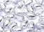 Glass drops 11x8 mm, Crystal Labrador, Czech Glass