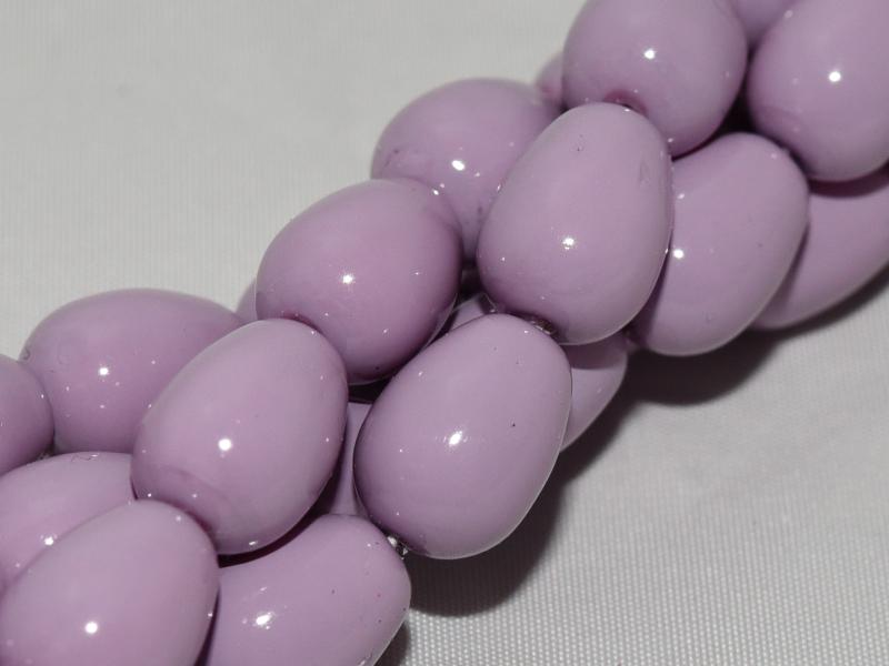 Glass drops 11x8 mm, Lilac, Czech Glass