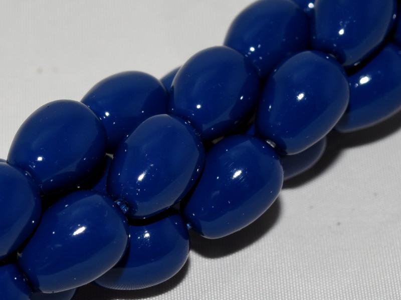Glass drops 11x8 mm, Royal Blue, Czech Glass