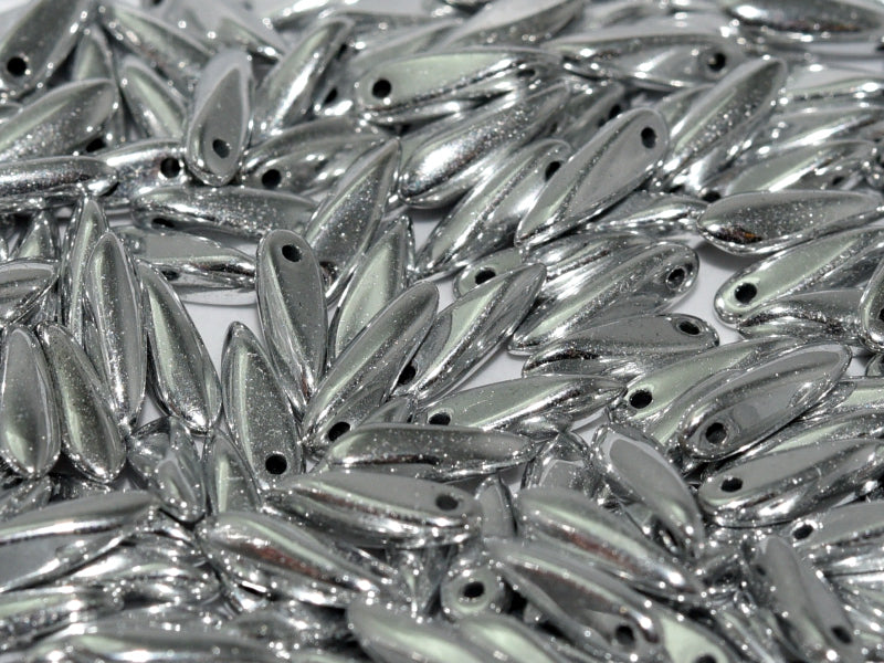 Dagger Beads 3x11 mm, Crystal Labrador Full, Czech Glass