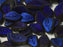 Leaves Beads 9x14 mm, Crystal Full Azuro Matted, Czech Glass