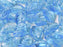 Leaves Beads 9x14 mm, Aqua Metallic Turquoise Blue, Czech Glass