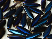 Dagger Beads 5x16 mm, Crystal Full Azuro, Czech Glass