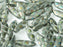 Dagger Beads 5x16 mm, Crystal Vitrail Dots Matted, Czech Glass