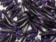 Dagger Beads 5x16 mm, Light Violet, Czech Glass