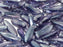 Dagger Beads 5x16 mm, Light Violet Full Argent Flare, Czech Glass