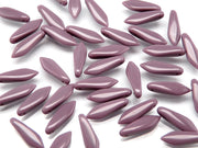 Dagger Beads 5x16 mm, Opaque Lilac, Czech Glass