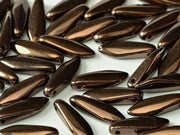 Dagger Beads 5x16 mm, Jet Lila Vega Luster, Czech Glass