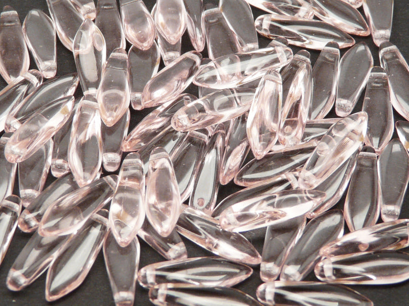 Dagger Beads 5x16 mm, Rosaline, Czech Glass