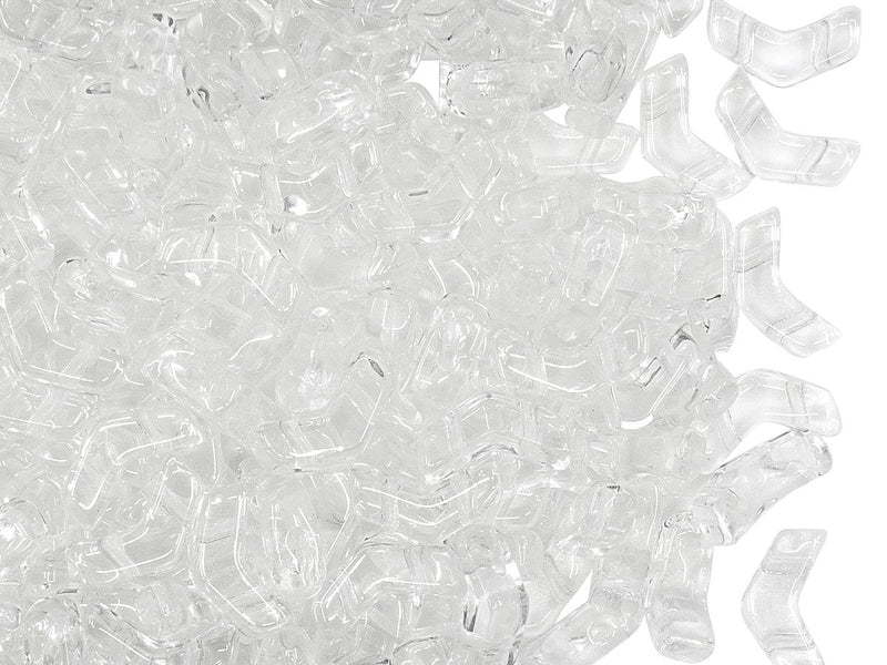 Arrow® Beads 5x8 mm, 2 Holes, Crystal, Czech Glass