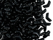 Arrow® Beads 5x8 mm, 2 Holes, Jet Black, Czech Glass