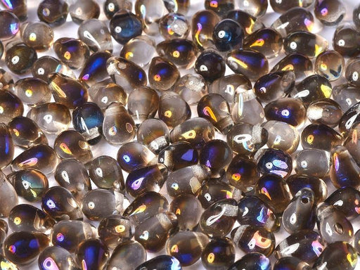 Teardrop Beads 9x6 mm, Crystal Azuro, Czech Glass
