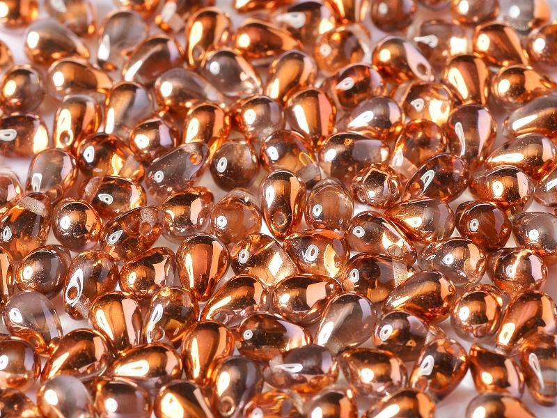 Teardrop Beads 9x6 mm, Crystal Sunset, Czech Glass