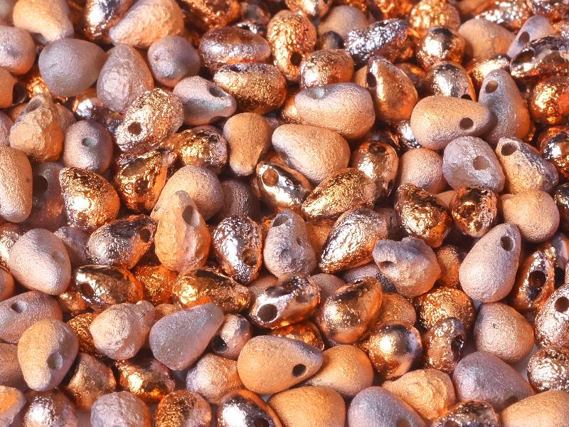 Teardrop Beads 9x6 mm, Crystal Etched Sunset Full, Czech Glass