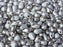 Teardrop Beads 9x6 mm, Crystal Etched Chrome Full, Czech Glass